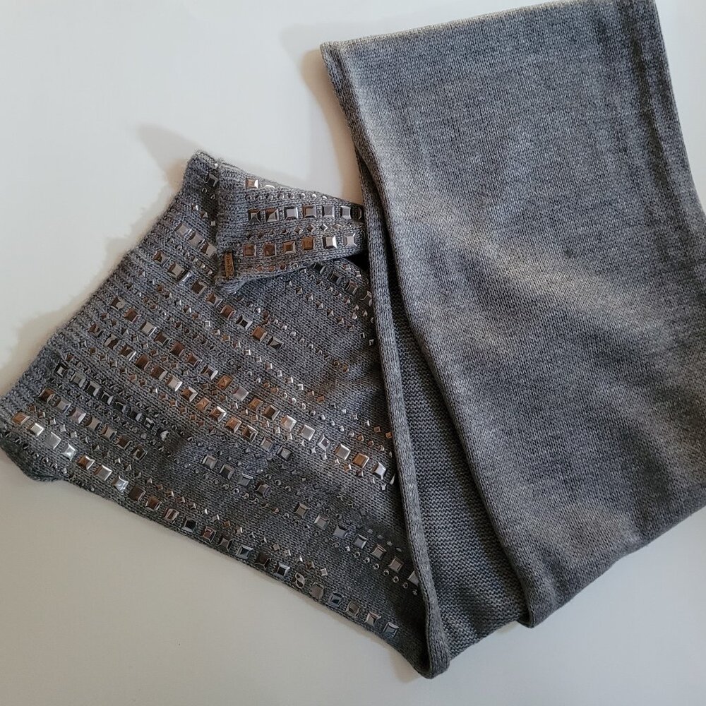Calvin Klein Gray with Silver Long Scarf